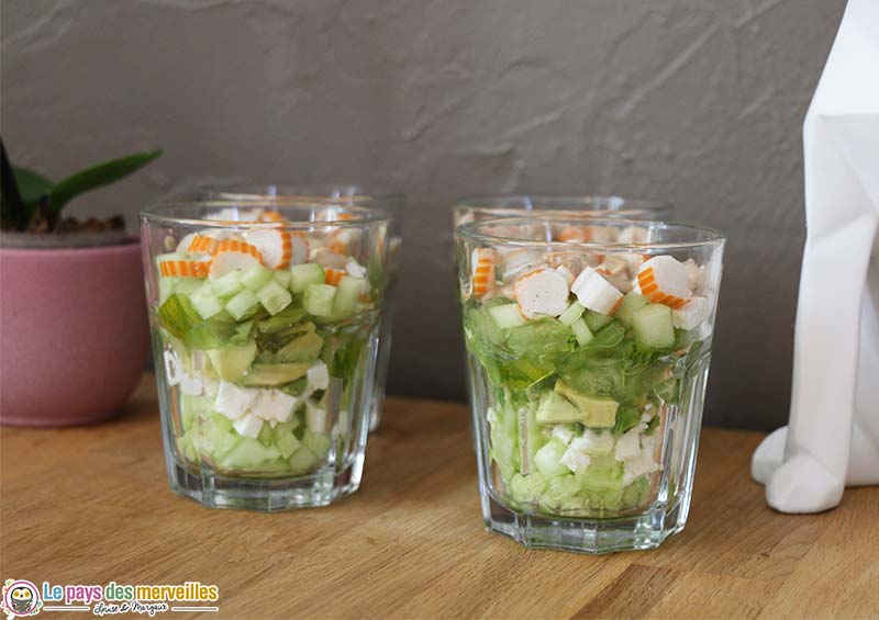 recette salade en verrine 