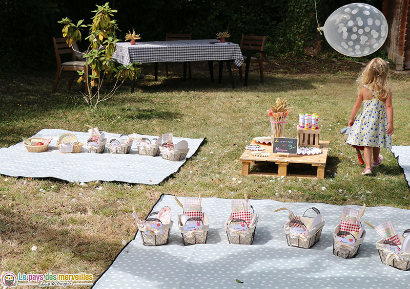 décoration pour un anniversaire enfant sur le thème du pique-nique