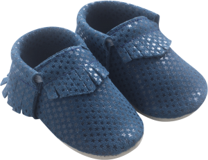 chaussons en cuir avec des franges pour bébé 