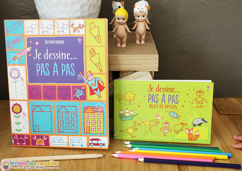 Contenu du kit Usborne "Je dessine pas à pas"