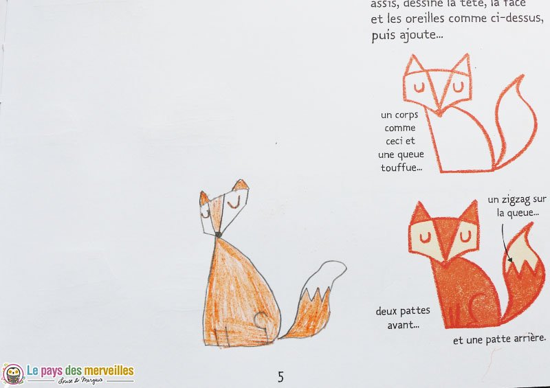 Etapes pour dessiner un renard 