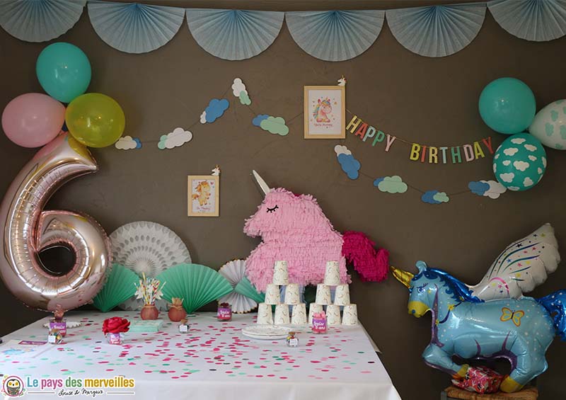 Anniversaire thème licorne