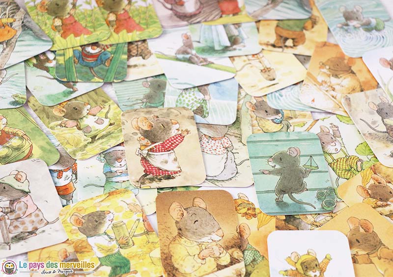 Images du jeu de loto de la famille Souris