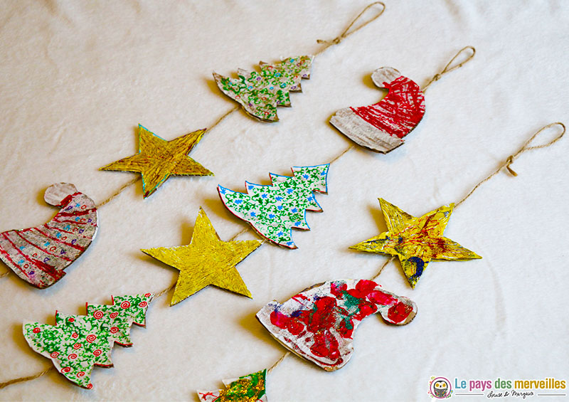 Guirlande de Noël en carton DIY