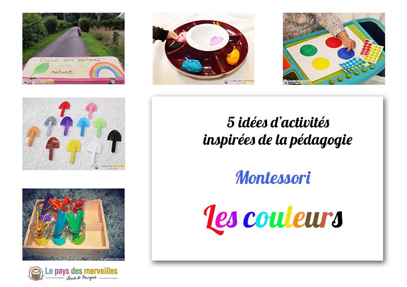 activités sur les couleurs inspirées de la pédagogie Montessori