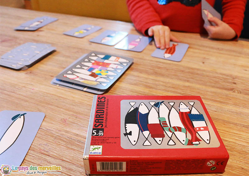 Jeu de cartes Sardines de djeco à partir de 5 ans