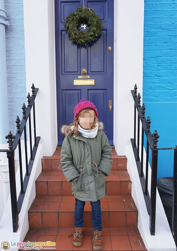 Photo devant les maisons colorées de Nothing Hill 