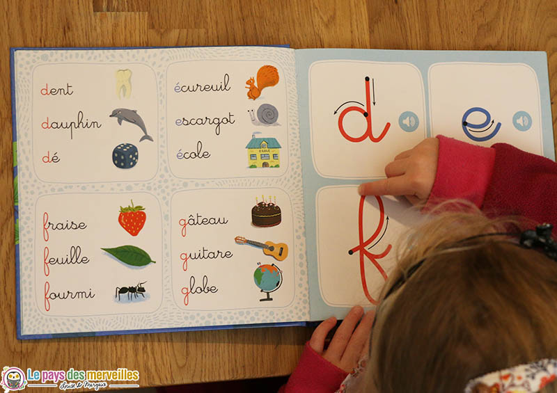 lettres rugueuses tracé Montessori