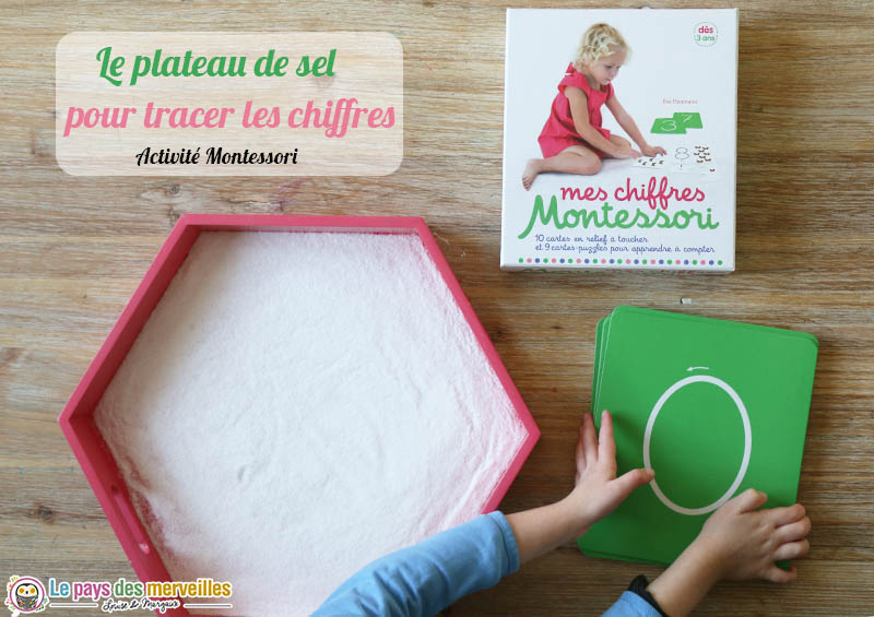 Plateau d'écriture Montessori pour tracer les chiffres