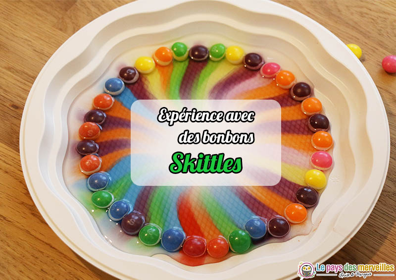 expérience avec des bonbons Skittles