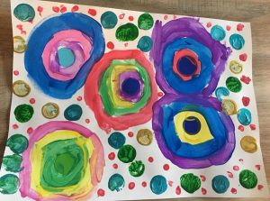 oeuvre inspirée de Kandinsky en maternelle