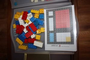 Mondrian avec des Duplo et des fiches