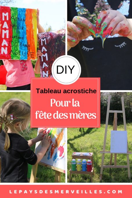 Tableau acrostiche avec le mot Maman