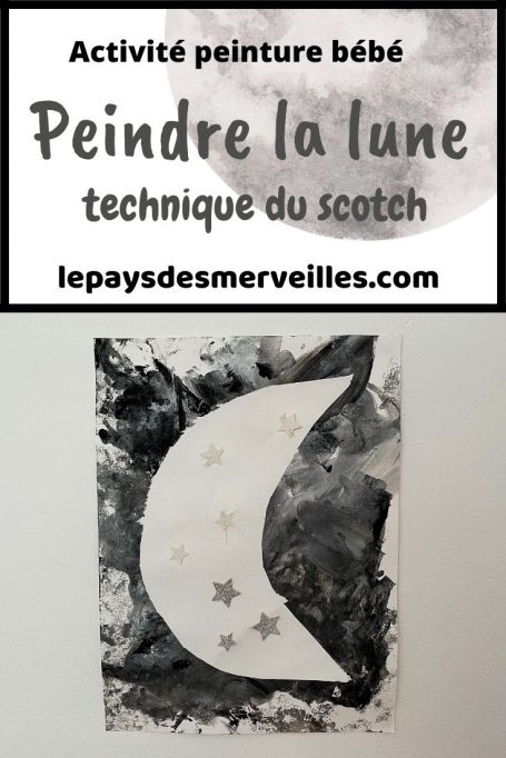 activité bébé peinture lune