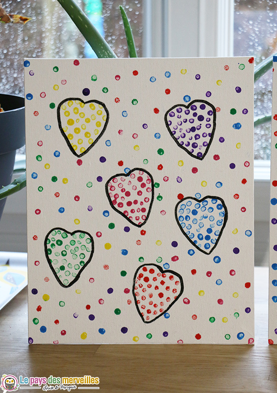 Tableau de coeurs pour la Saint-Valentin