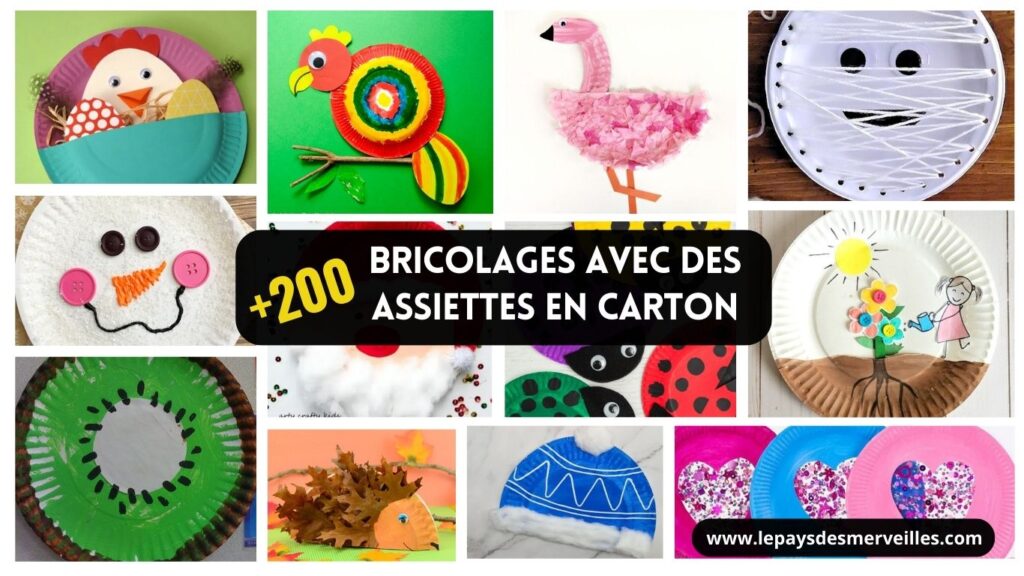 idées de bricolages avec des assiettes en carton