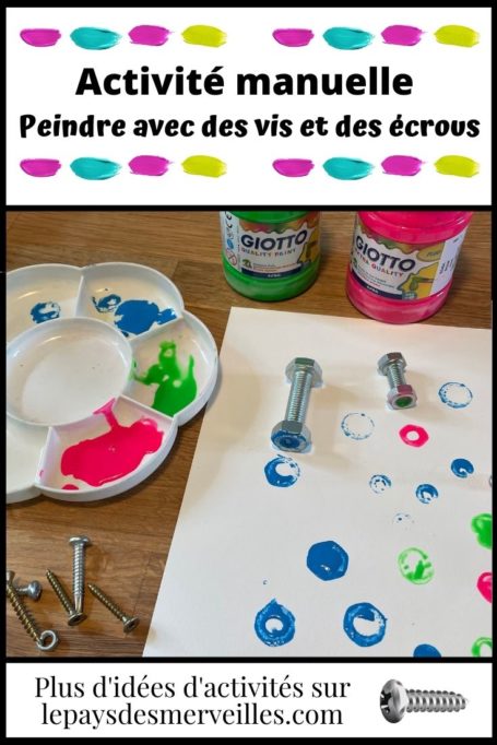 peindre avec des vis et des écrous