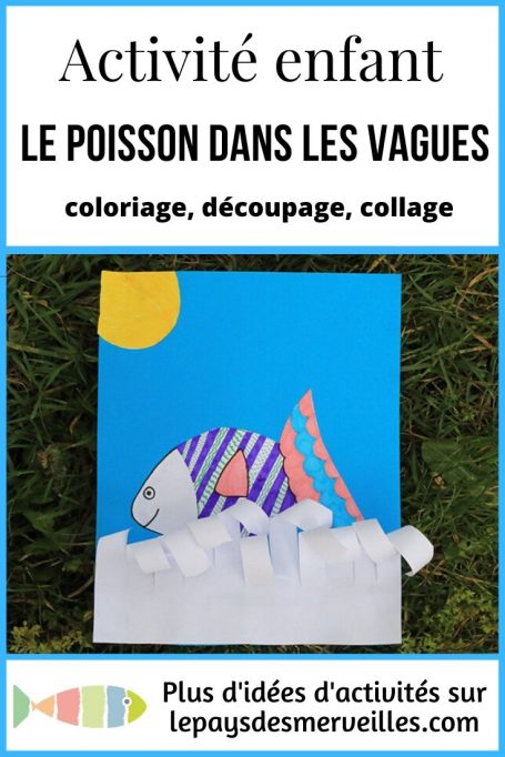 Activité manuelle enfant poisson dans les vagues