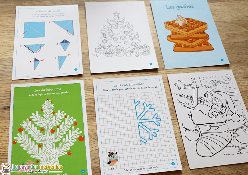 Cartes jeux du calendrier Montessori