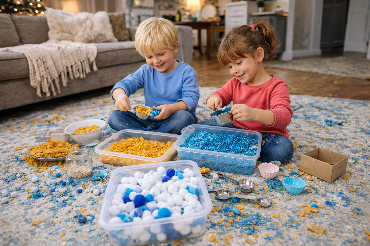 Activités sensorielles d’hiver à la maison pour enfants