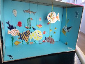 Aquarium boite en carton