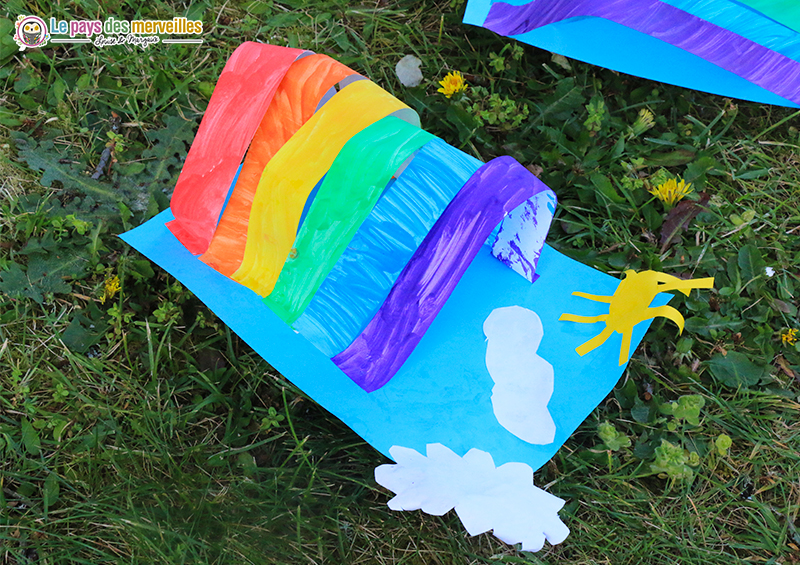 Activité peinture arc-en-ciel pour les enfants 