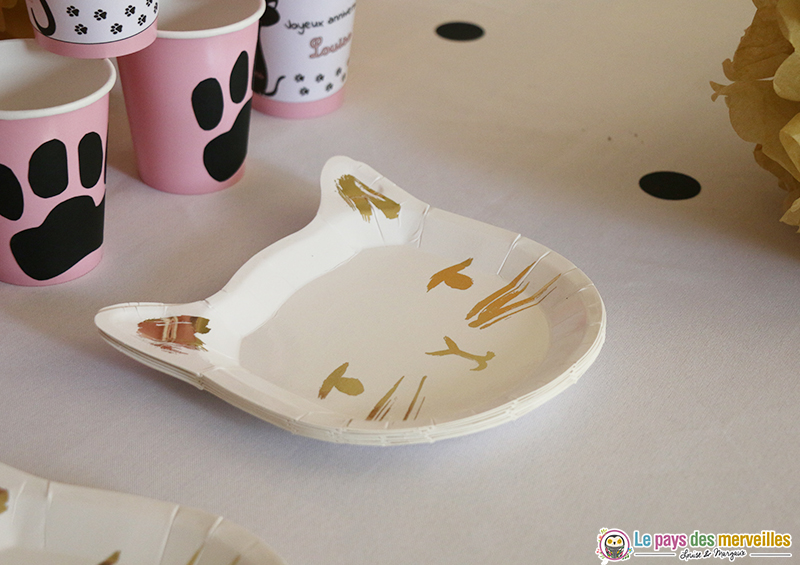 Assiette en carton chat