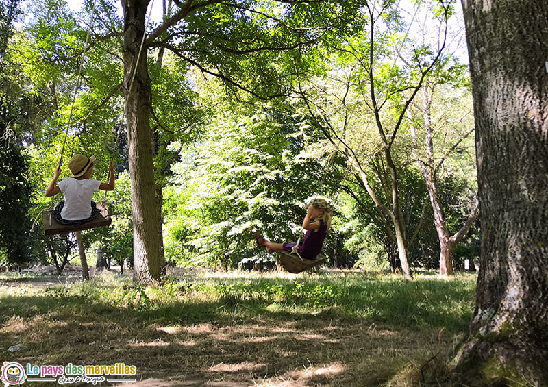 Balançoire dans les arbres