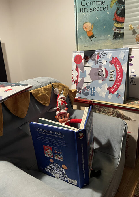 Blague de lutin avec des livres