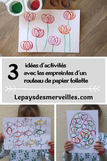 3 idées d'activités avec les empreintes d'un rouleau de papier toilette recyclé