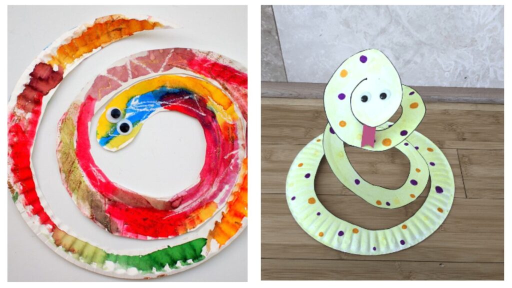 activité enfant thème serpent assiette carton