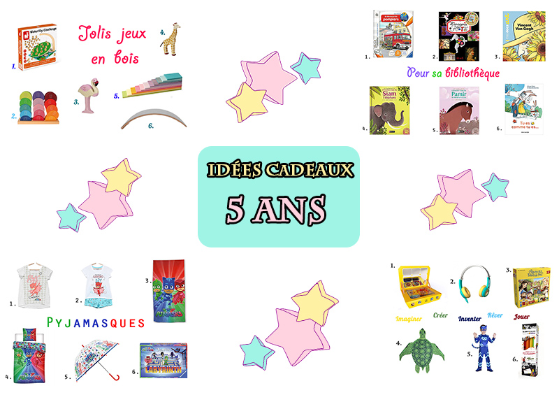 liste d'idées cadeaux pour une petite fille de 5 ans