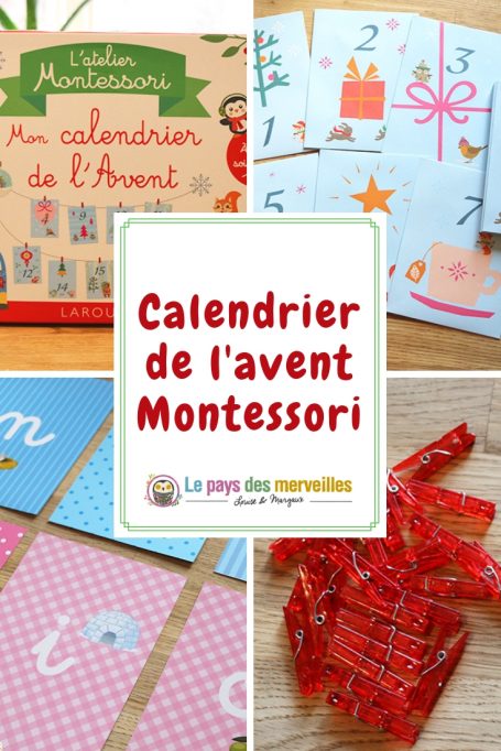 calendrier de l'avent Montessori