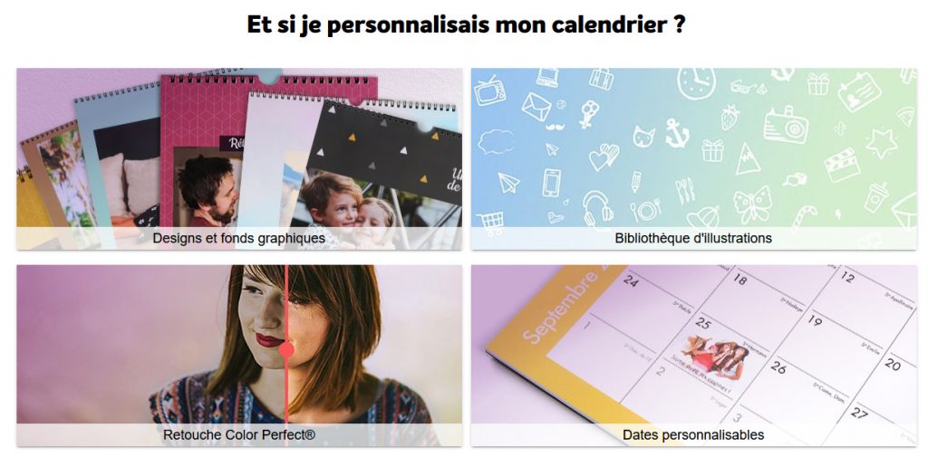 calendrier photo personnalisé