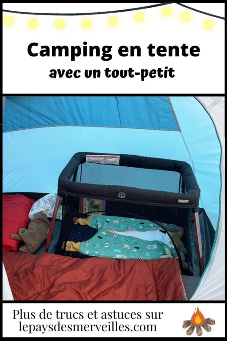 Camping en tente avec un enfant de 2 ans