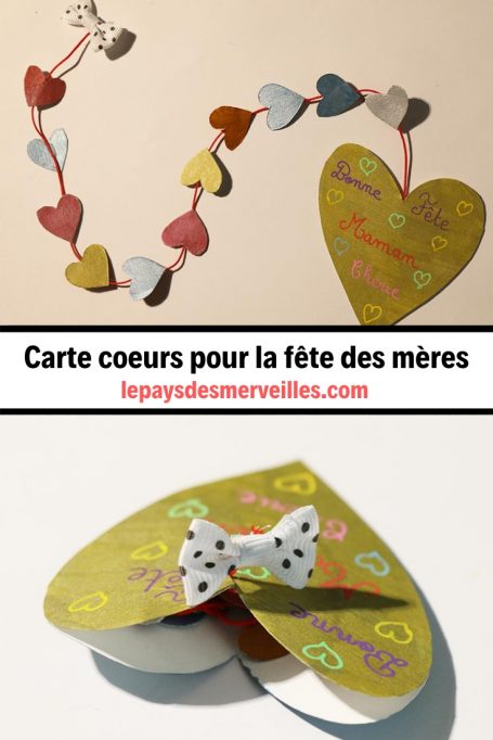 Carte Cœur Pour La Fete Des Meres Avec Une Guirlande Surprise