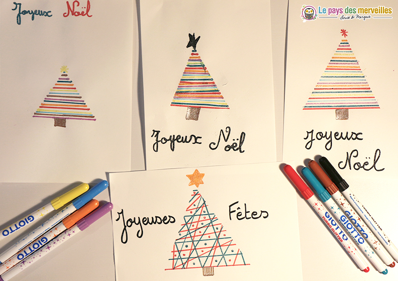 Carte facile sapin de Noël 