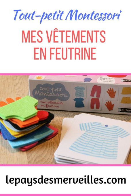 Coffret tout-petit Montessori mes vêtements en feutrine