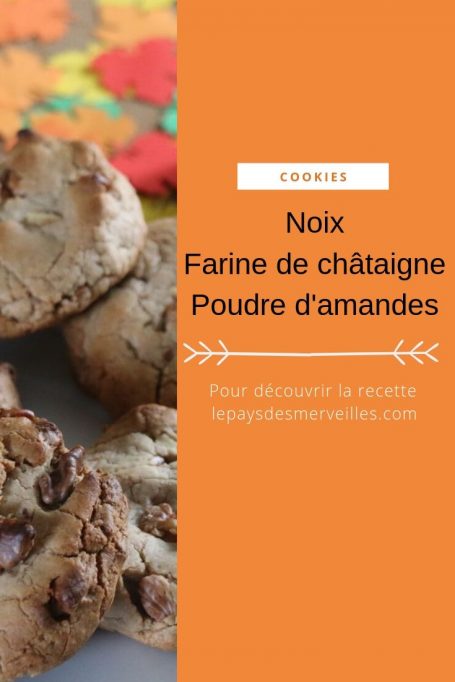 Cookies d'automne : noix, farine de châtaigne, poudre d'amandes