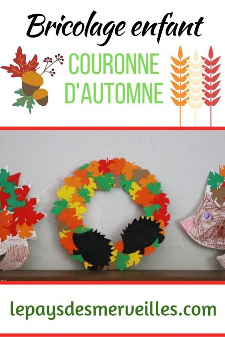 Bricolage enfant couronne automne en papier 