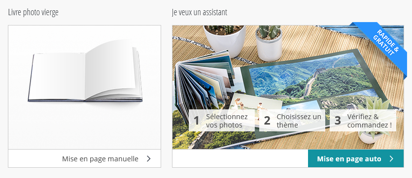 assistant pour créer un livre photo