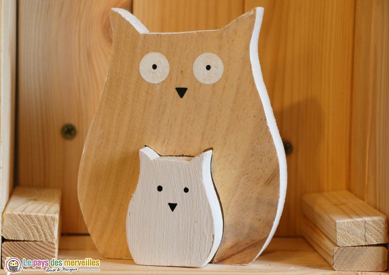 hibou en bois