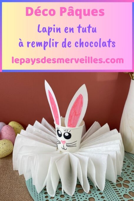 Bricolage de Pâques : lapin avec des filtres à café et un gobelet