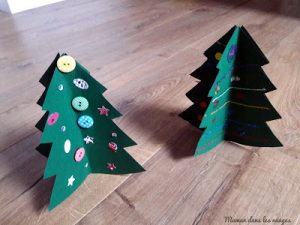 Bricolage sapin de Noël en papier