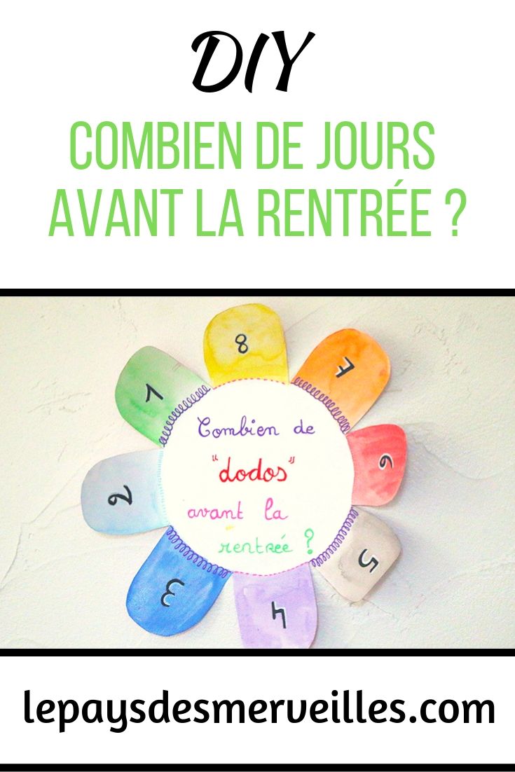 Il Reste Combien De Jours Avant La Rentrée 2023 Une fleur colorée pour décompter les jours avant la rentrée