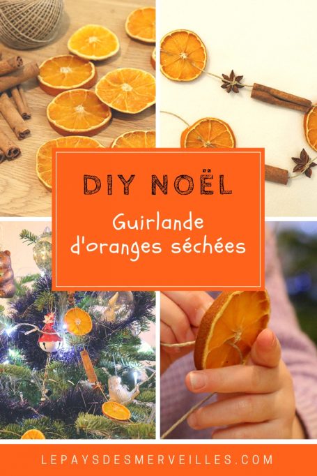 Guirlande d'oranges séchées pour Noël