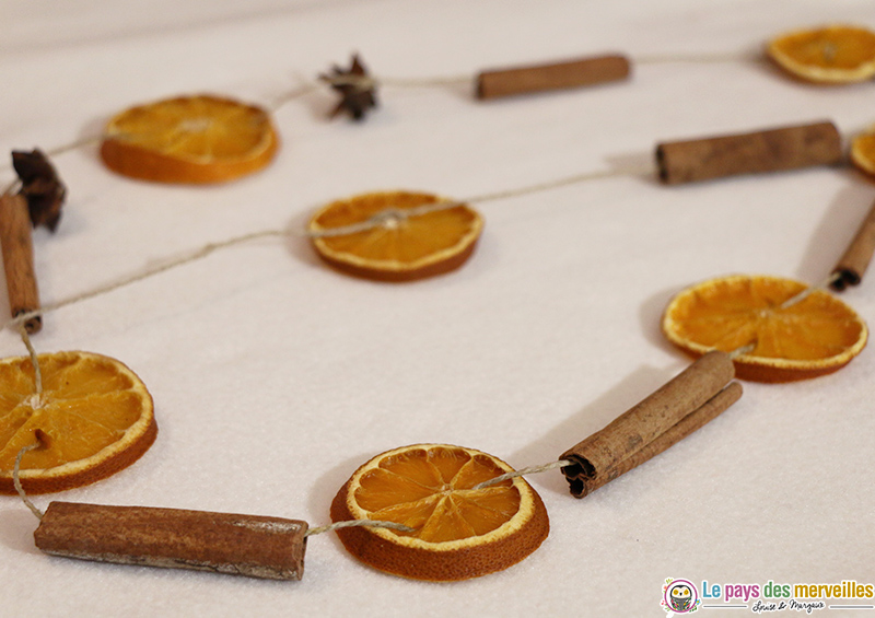 DIY guirlande de Noël avec des oranges