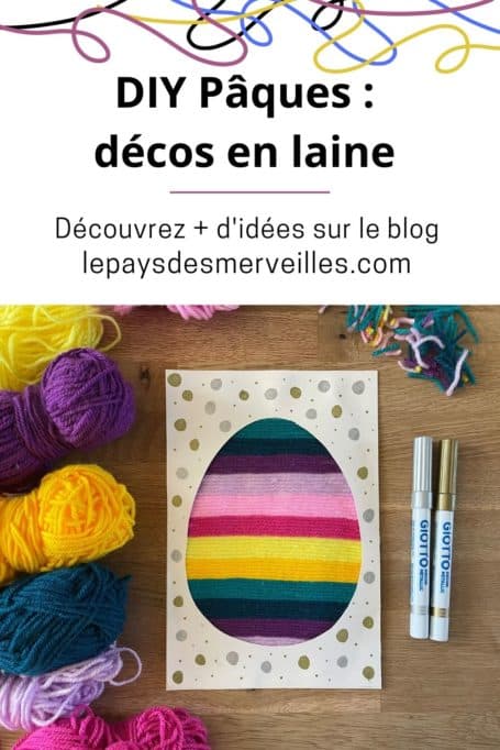 Bricolage de Pâques avec de la laine