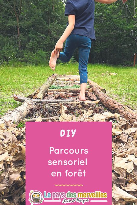 DIY parcours sensoriel pieds nus en forêt