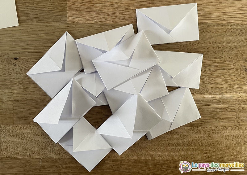 petites enveloppes en origami
